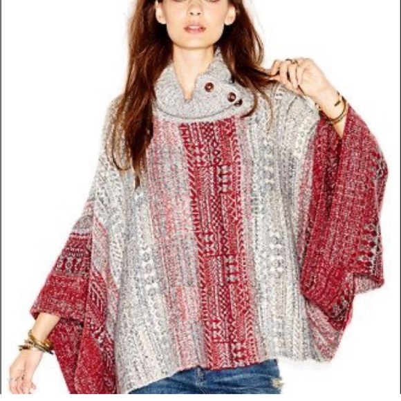 Free People Alpaca blend poncho sweater - Picture 2 of 9